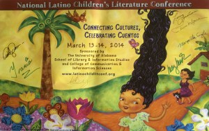 My signed conference poster! The gorgeous artwork comes from Laura Lacamara's new book, Dalia's Wondrous Hair.