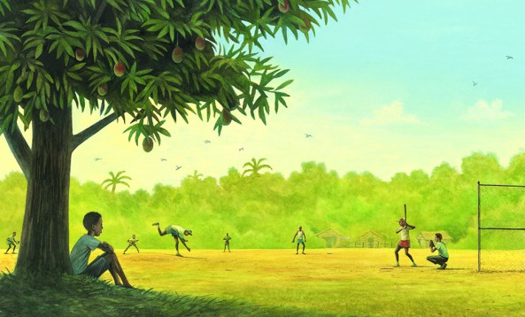 GROWING UP PEDRO. Text and Illustrations copyright 2015 Matt Tavares. Reproduced by permission of the publisher, Candlewick Press, Inc., Somerville, MA.