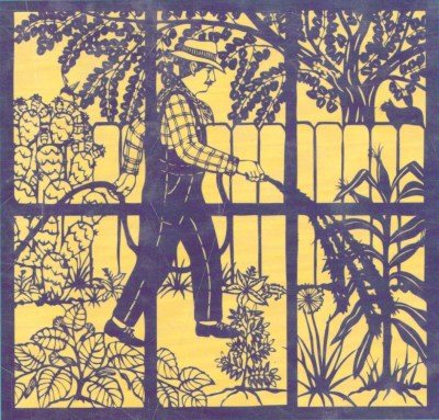 Detail from Offering for Antonio Lomas / Ofrenda para Antonio Lomas on the back cover of Magic Windows / Ventanas mágicas.